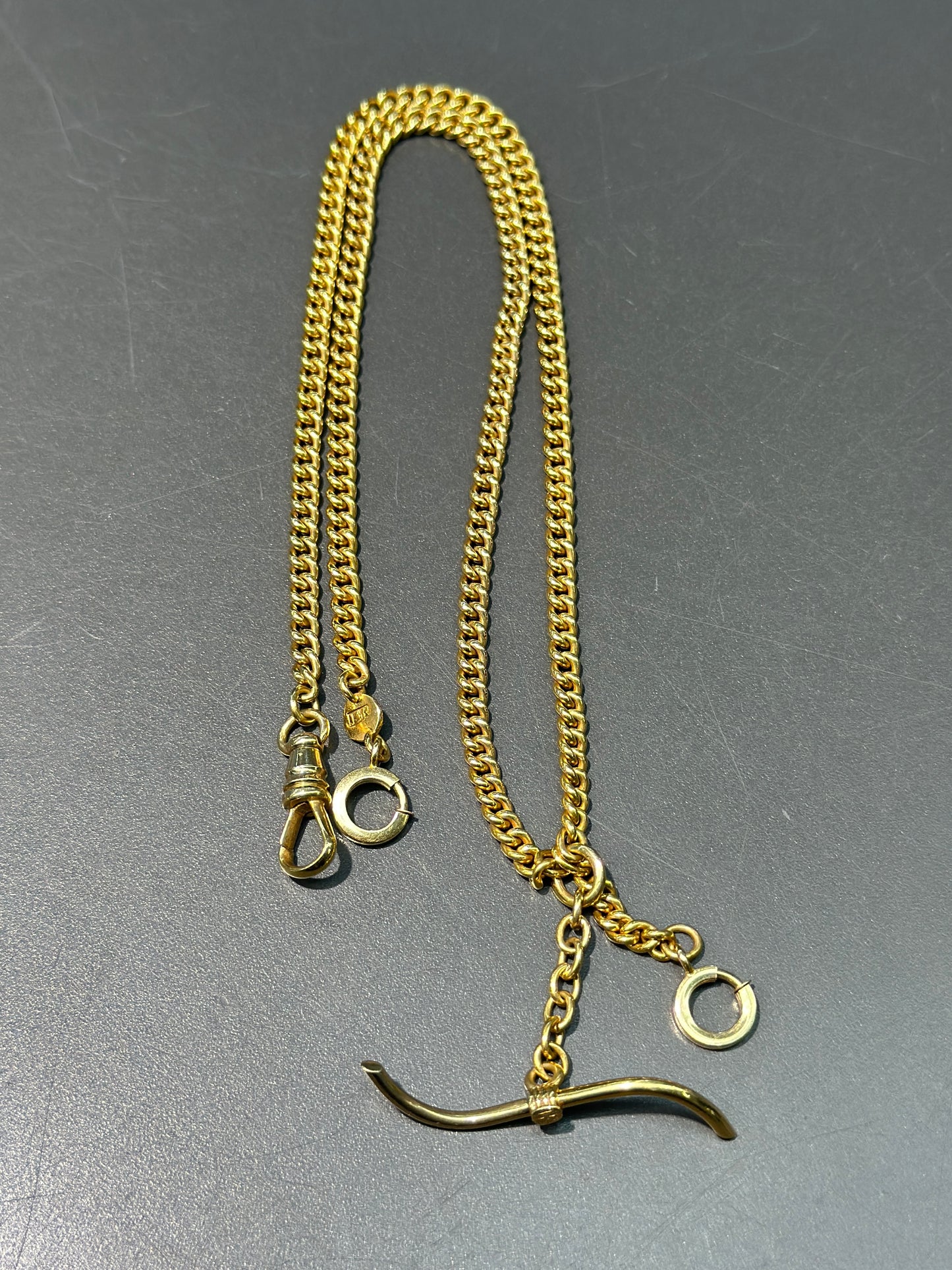 Vintage 14K Gold Albert Chain