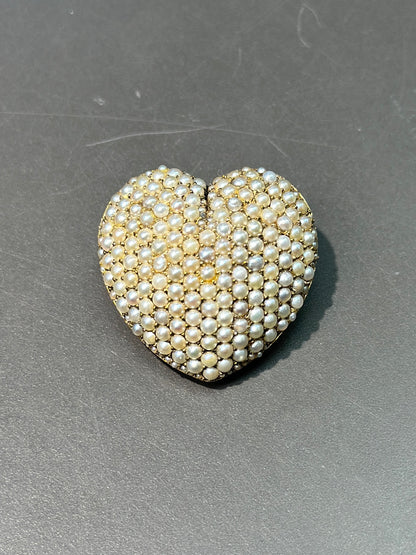 维多利亚 14K 金珍珠串吊坠胸针