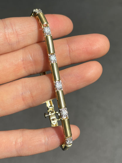 Vintage 14K Gold Diamond Tennis Bracelet