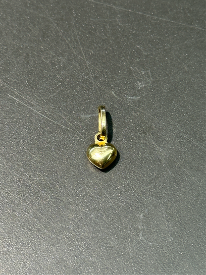 复古 14K 空心蓬松心形吊坠