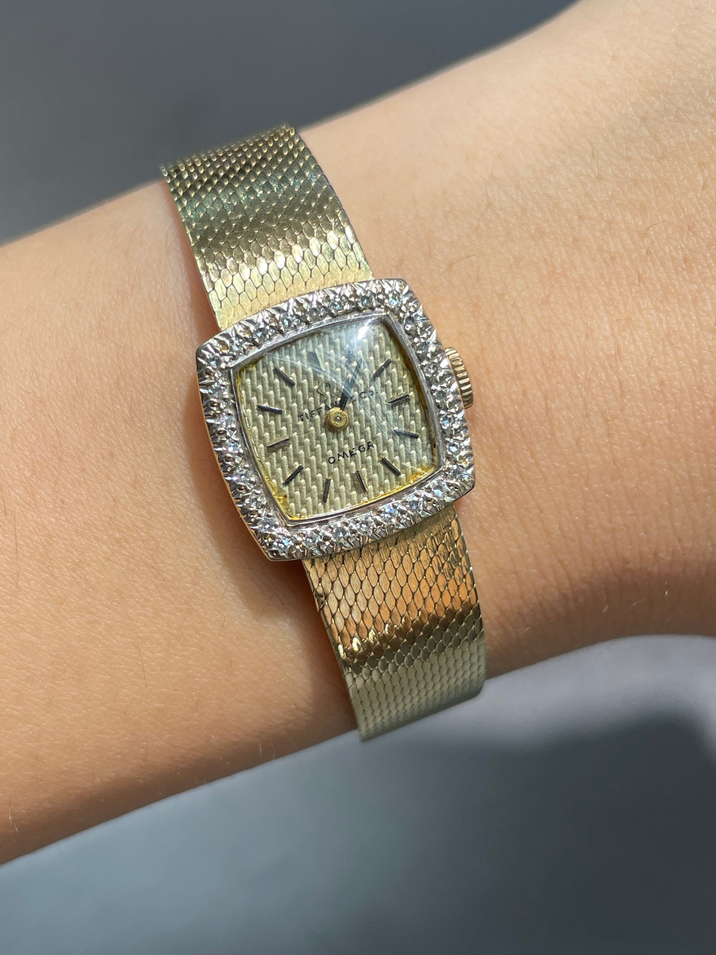 Vintage Omega for Tiffany & Co. 14K Gold Wrist Watch