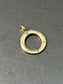 Vintage 14K Gold Starburst Open Circle Pendant