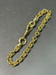 French 18K Gold Semi Hollow Oval Link Bracelet