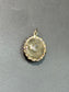 Charme cabochon grenat en or antique 9 carats