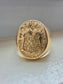 Vintage 14K Gold Knight Shield Intaglio Signet Ring SZ 11