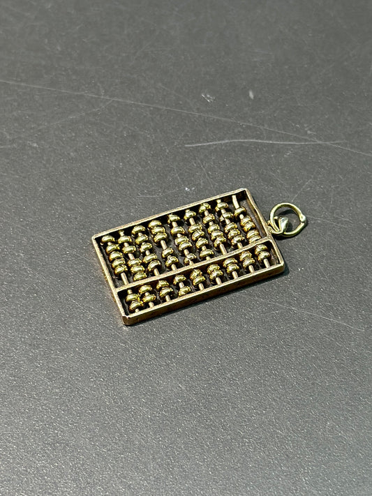 Vintage 14K Gold Articulating Abacus Pendant