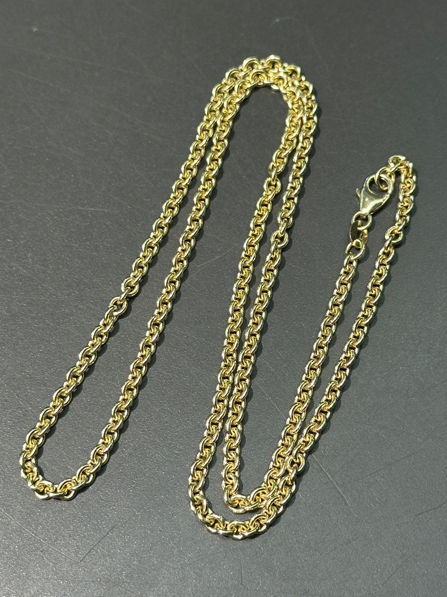 14K Yellow Gold 4.0 mm Rollo Link Chain Necklace