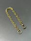 Vintage 18K Gold Oval Link Watch Chain Bracelet 7”