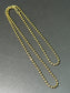 14K Gold Faceted Flush Bead Chain Necklace 20.0 inch