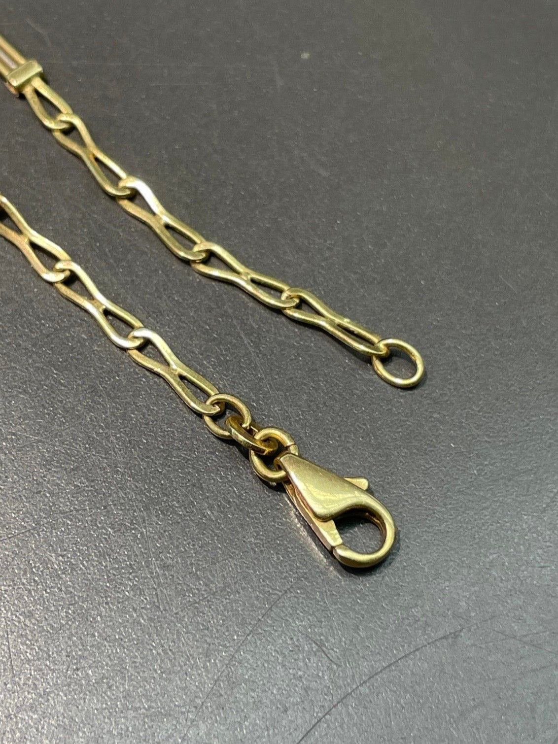 Vintage 18K Yellow Gold Fancy Link Necklace 16.5 inch