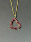 14K Gold Ruby Open Heart Charm