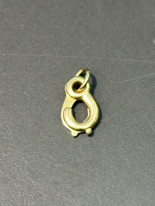复古 14K 黄金旋转扣