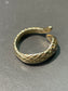 Vintage 14K Yellow Gold 0.26 CTW Diamond Ruby Snake Ring