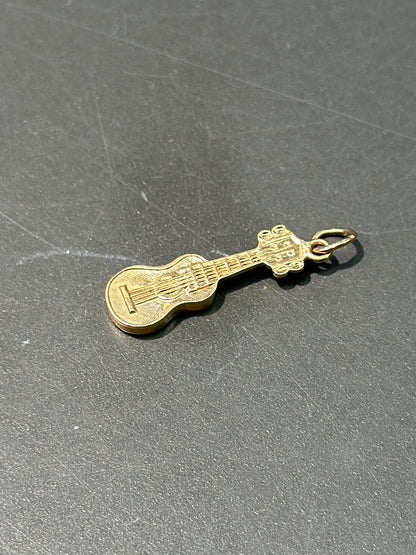 复古 14K 金吉他吊饰