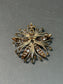 Pendentif broche fleur étoile en or 14 carats victorien