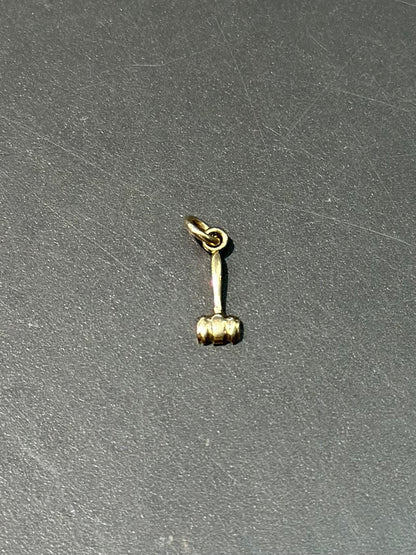 复古 14K 金木槌吊饰