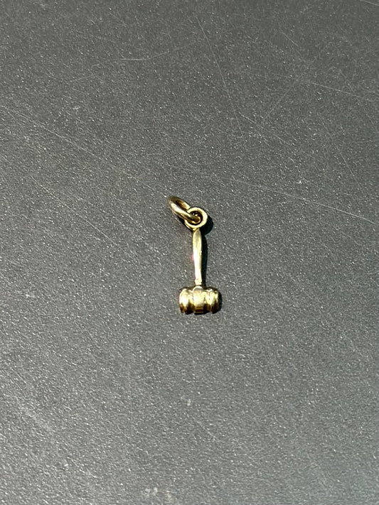 复古 14K 金木槌吊饰