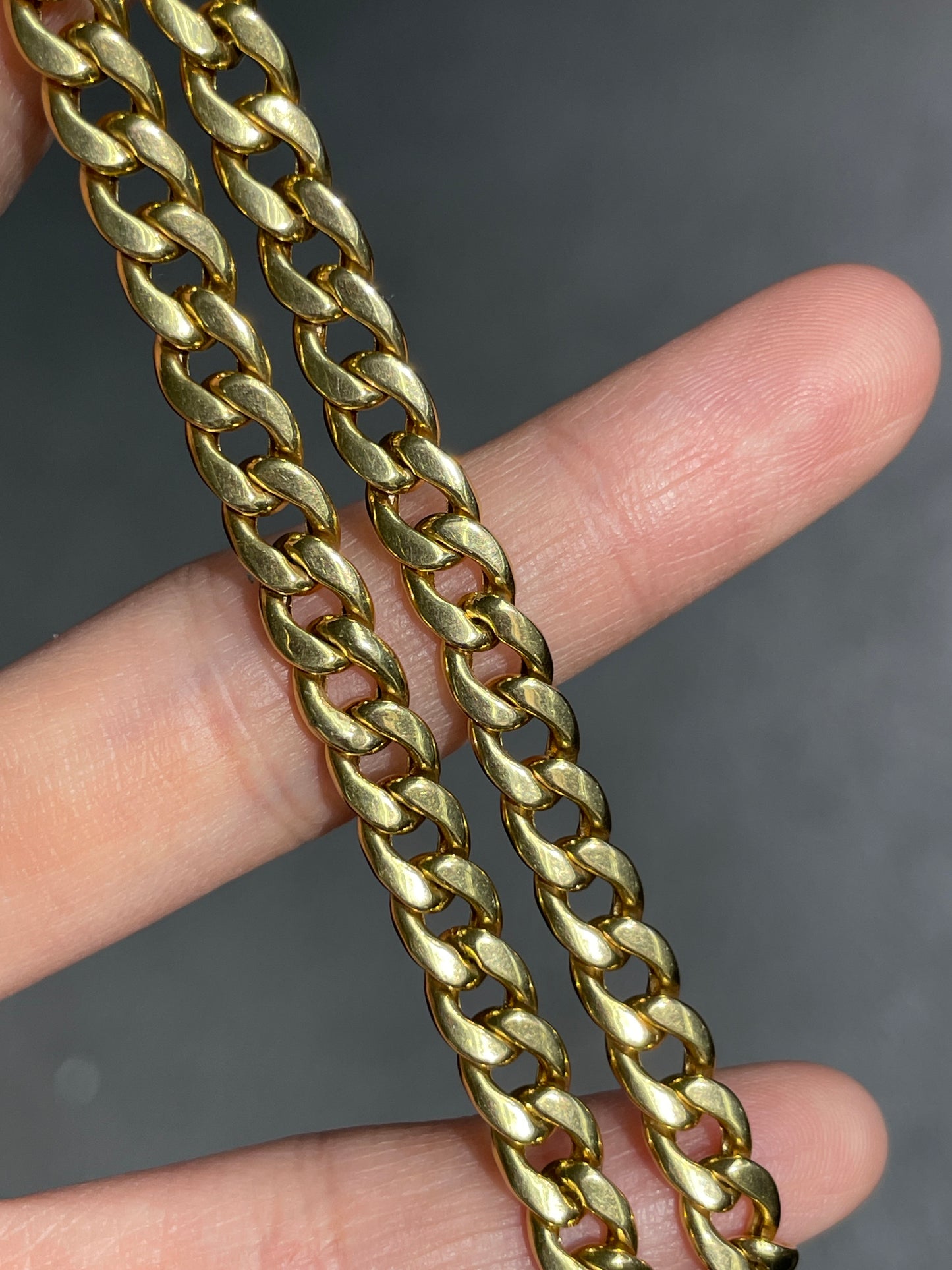14K Gold 5.5 mm Curblink Chain Necklace