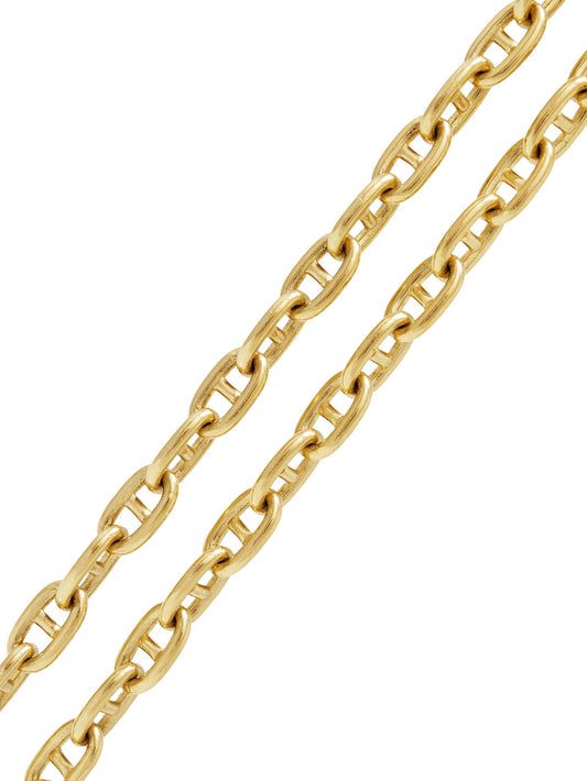 14K Gold 4.0 mm Puffy Mariner Chain Necklace
