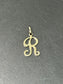 Vintage 14K Gold Letter R Charm