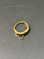 18K Gold Circular Charm Holder Clasp