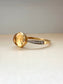 18K Gold Cabochon Citrine Diamond Ring