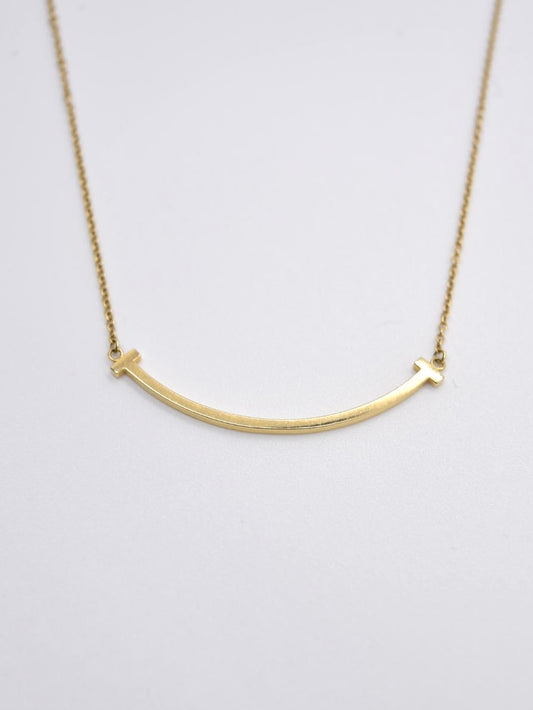 Tiffany &amp; Co. 18K 金 T 形微笑项链（小号）