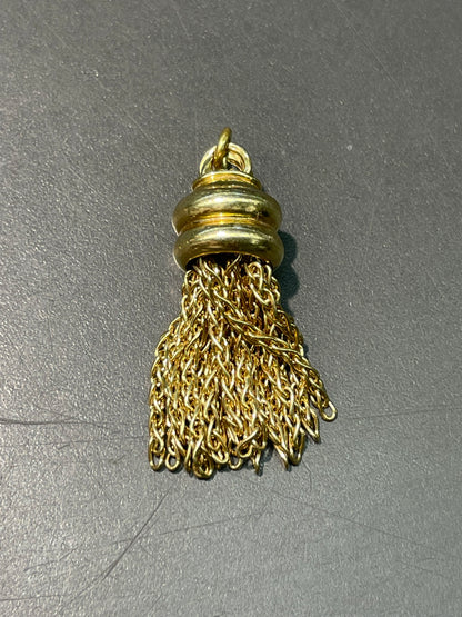 复古 18K 黄金流苏吊坠