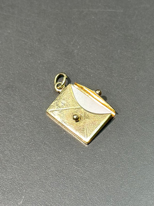 Vintage 14K Gold Articulating Envelope Charm