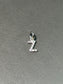 14K White Gold Z Letter Diamond Charm