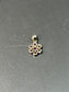 14K Gold Natural Ruby Flower Pendant