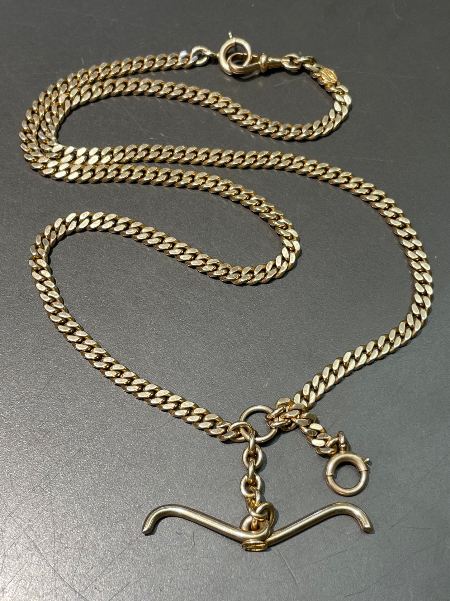 Vintage 14K Yellow Gold 5.0 mm Albert Watch Chain Necklace 23.0 inch