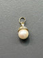 14K Gold Pearl and Diamond Charm