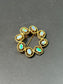 broche circulaire vintage en or 14 carats avec opale