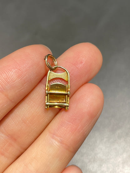 Vintage 14K Gold Articulating Chair Charm
