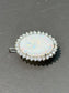 Broche pendentif halo de diamants opale en or 14 carats