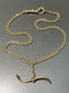 Vintage 14K Yellow Gold 4.0 mm Curb Link Albert Watch Chain Necklace