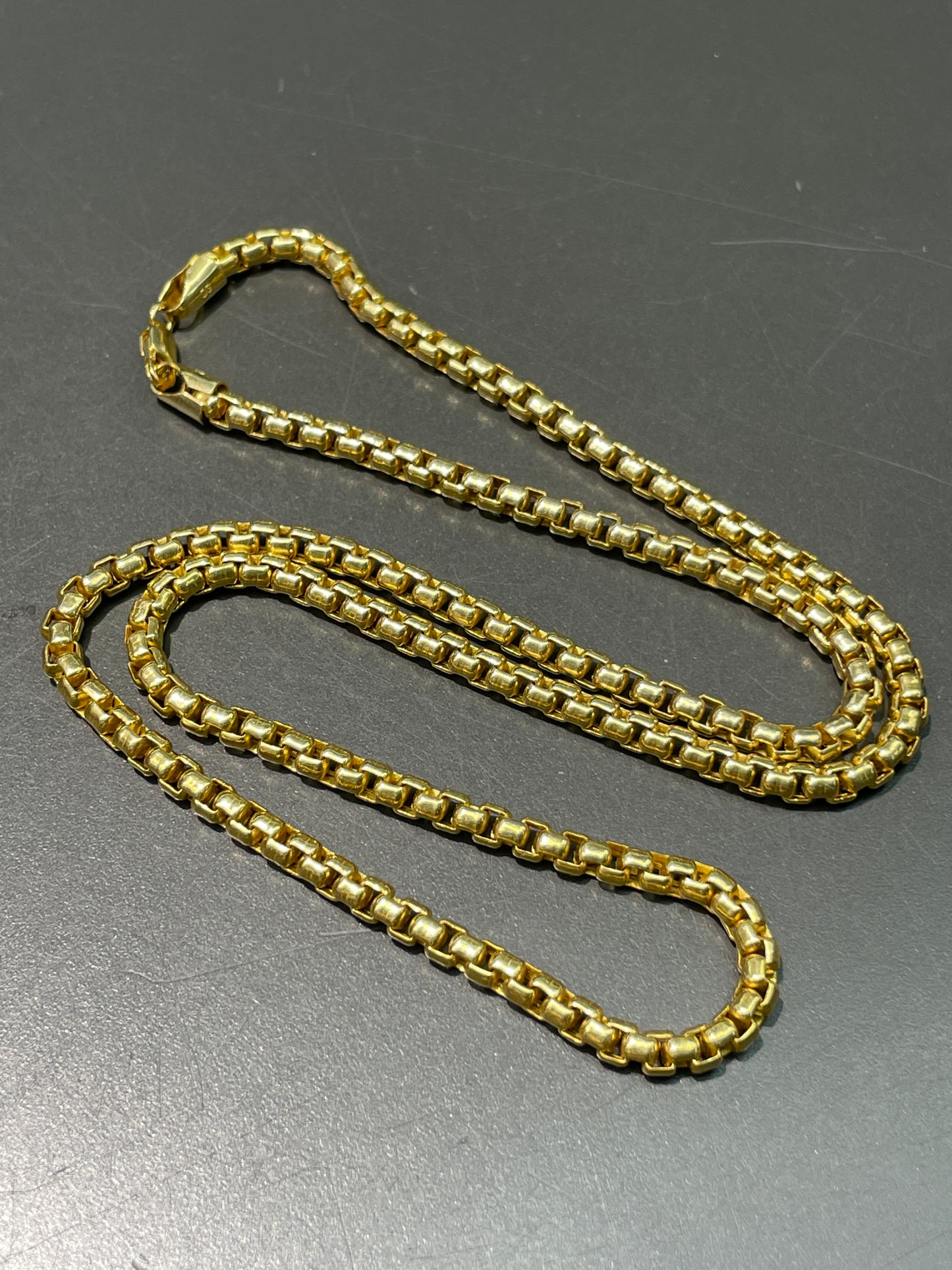 14K Gold 3.5 mm Box Link Chain Necklace