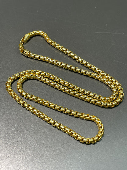 14K Gold 3.5 mm Box Link Chain Necklace