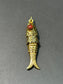 Vintage 18K Gold Large Articulated Fish Pendant