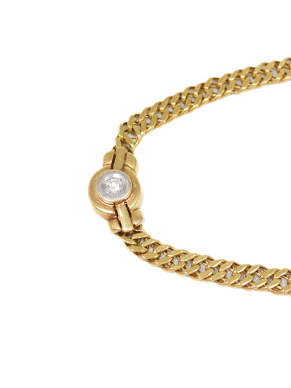 14K Gold 0.18 CTW Diamond Curblink Necklace