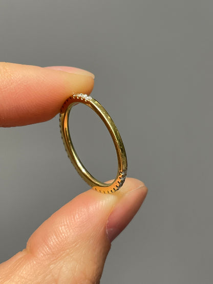 18K Yellow Gold 0.34 CTW Diamond Band Ring
