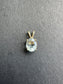 14K Gold Aquamarine Charm