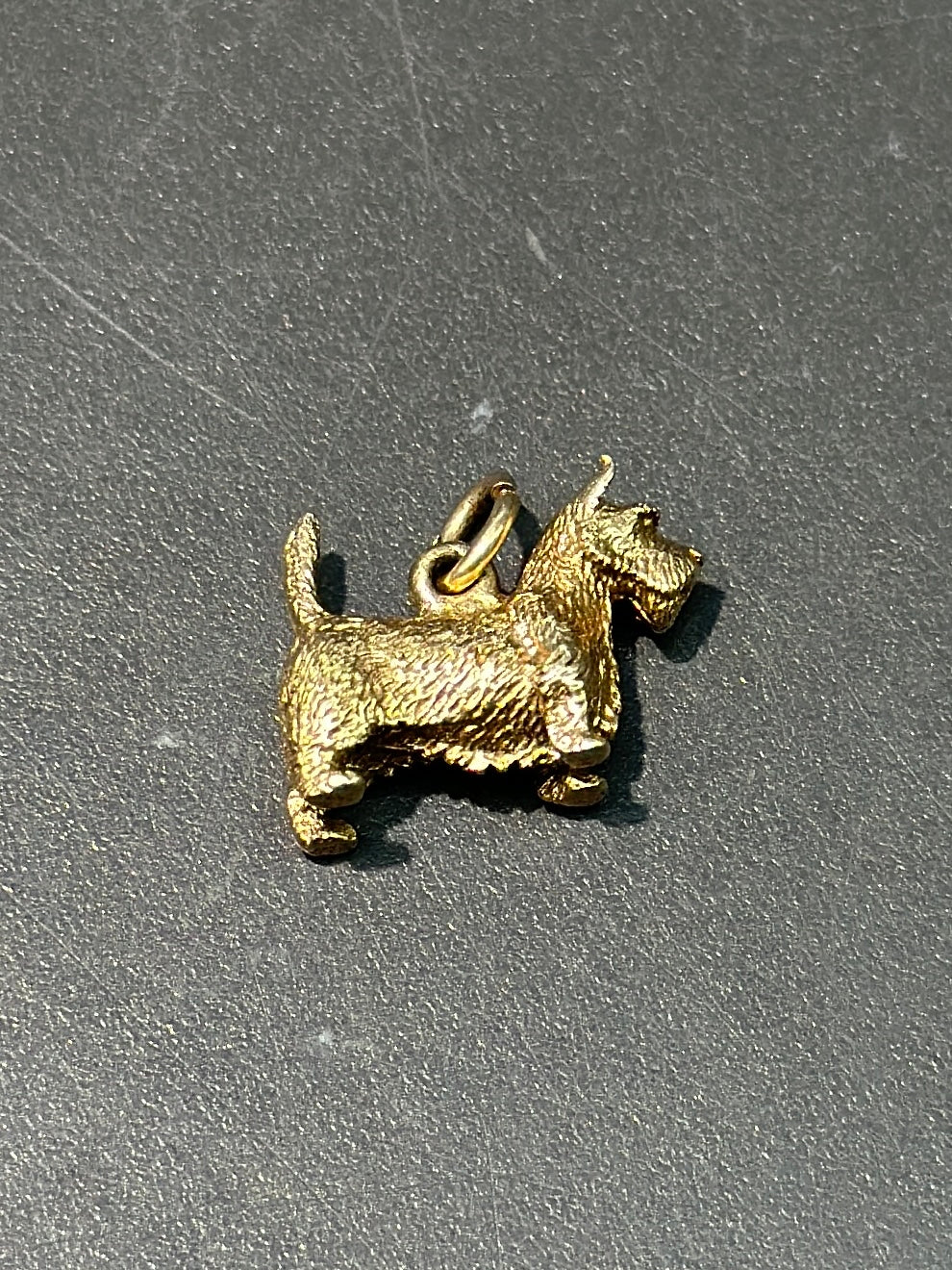 Vintage 14K Gold Schnauzer Dog Charm