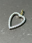 Platinum Elongated Diamond Open Heart Pendant