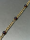 Vintage 18K Gold Garnet Cabochon Curblink Bracelet