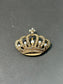 Antique 14K Gold Seed Pearl Crown Brooch