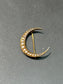 Antique 14K Gold Seed Pearl Crescent Brooch