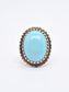 Bague Turquoise Victorienne En Or 14K SZ 6.5