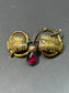 Victorian 10K Gold Eggplant Garnet Brooch